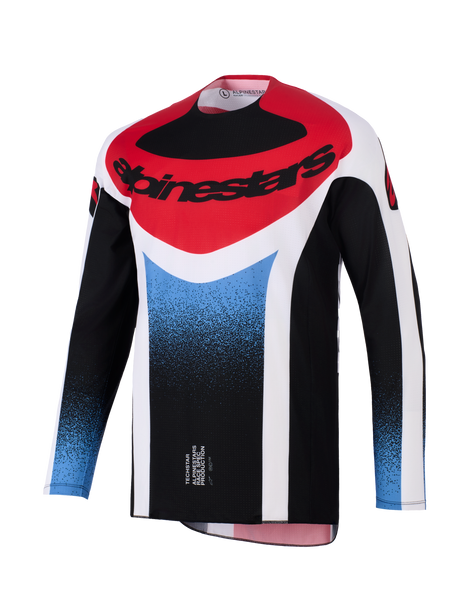 TECHSTAR KNIF JERSEY - BLACK/WHITE/RED Alpinestars motocross kit