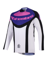 TECHSTAR KNIF JERSEY - BLACK/LIGHT GRAY/PURPLE Alpinestars motocross kit