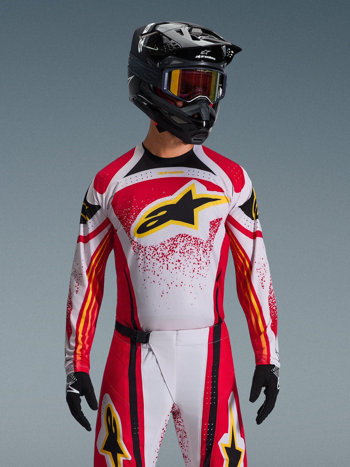 TECHSTAR NOMUR JERSEY - LIGHT GRAY/RED/BLACK