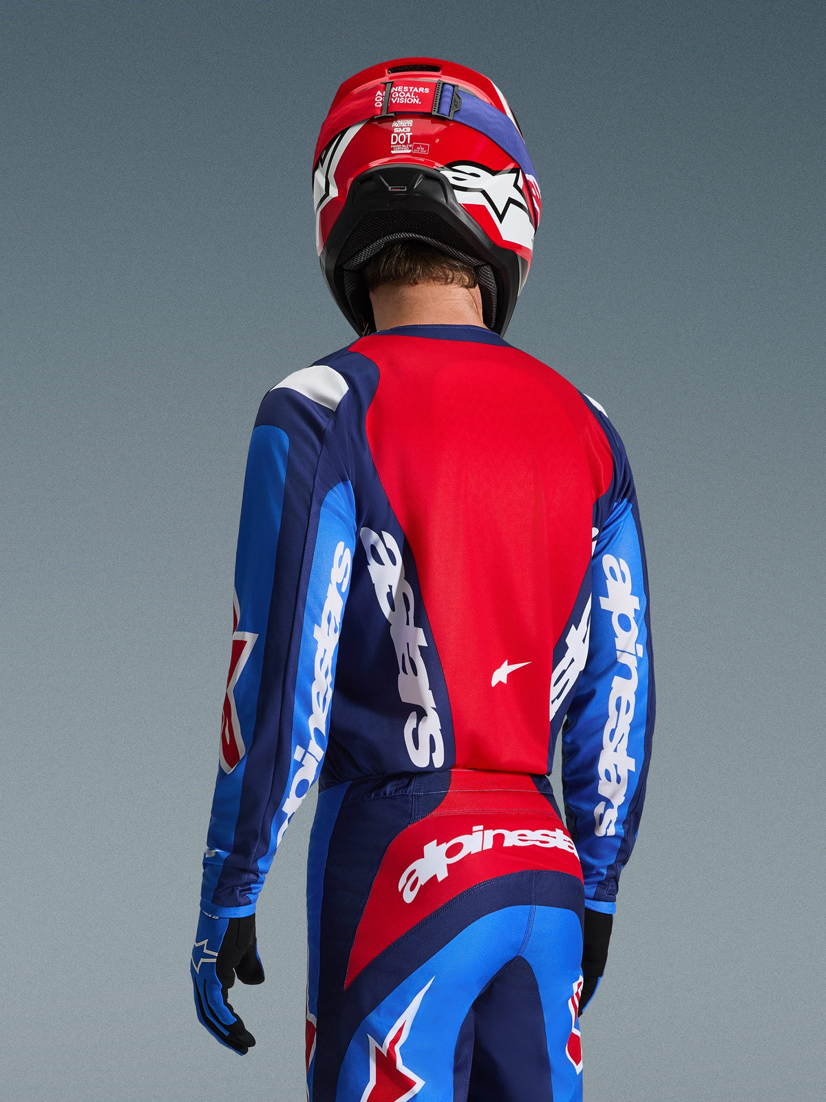 FLUID GRID JERSEY - BLUE/RED