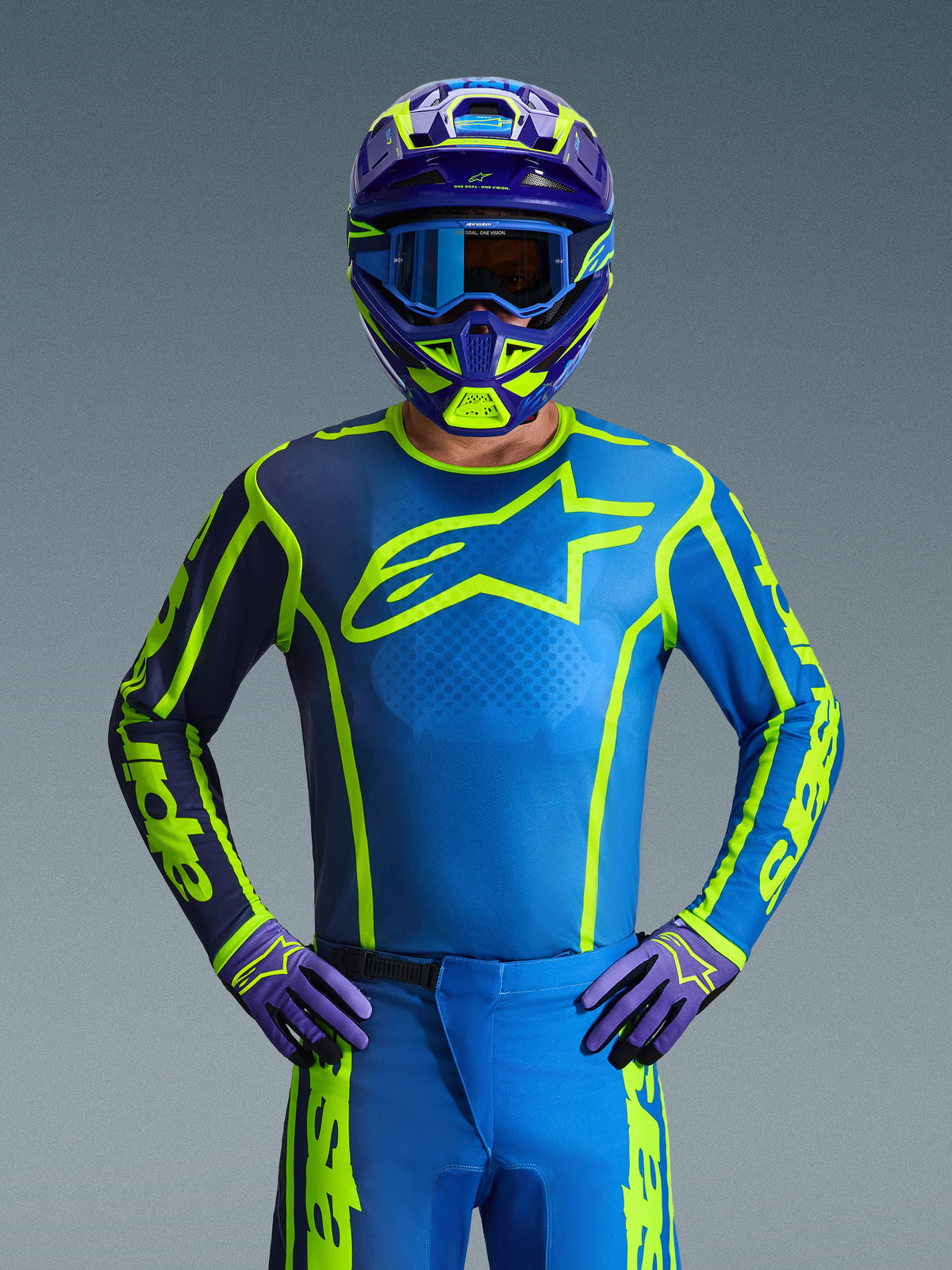 FLUID APEX JERSEY - BLUE/YELLOW FLUO