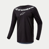FLUID GRAPHITE JERSEY - BLACK/SILVER Alpinestars motocross kit