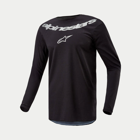 FLUID GRAPHITE JERSEY - BLACK/SILVER Alpinestars motocross kit