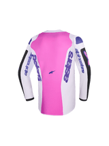 YOUTH FLUID GRID JERSEY - BLACK/LIGHT GRAY/PURPLE