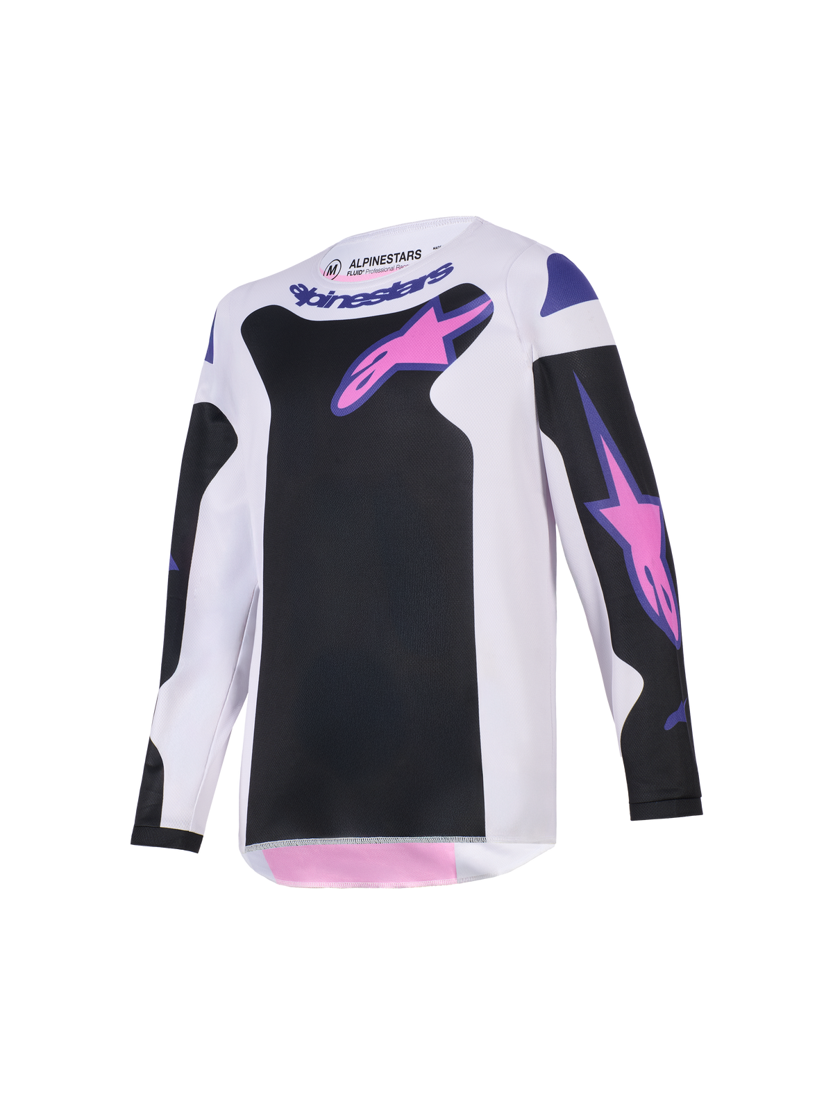YOUTH FLUID GRID JERSEY - BLACK/LIGHT GRAY/PURPLE Alpinestars motocross kit