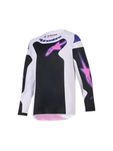 YOUTH FLUID GRID JERSEY - BLACK/LIGHT GRAY/PURPLE Alpinestars motocross kit