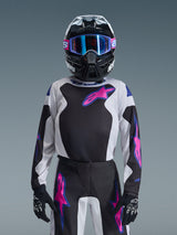 YOUTH FLUID GRID JERSEY - BLACK/LIGHT GRAY/PURPLE