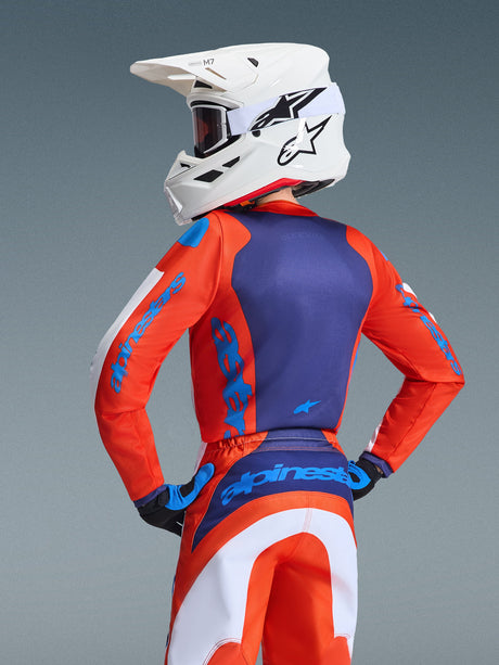 FLUID GRAPHITE JERSEY - BLACK/SILVER Alpinestars motocross kit