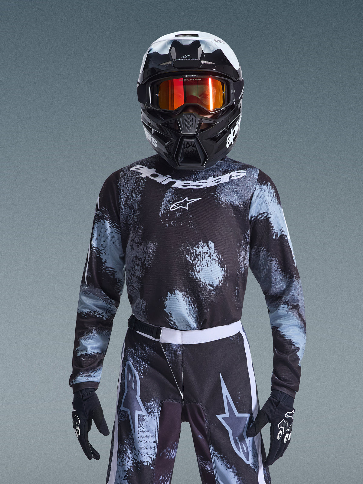 YOUTH FLUID LAHND JERSEY - IRON/CAMO