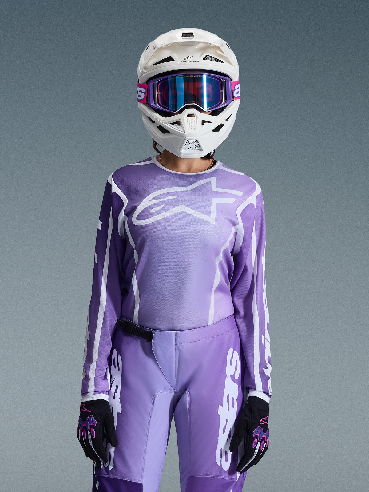 STELLA FLUID APEX JERSEY - VIOLET/WHITE