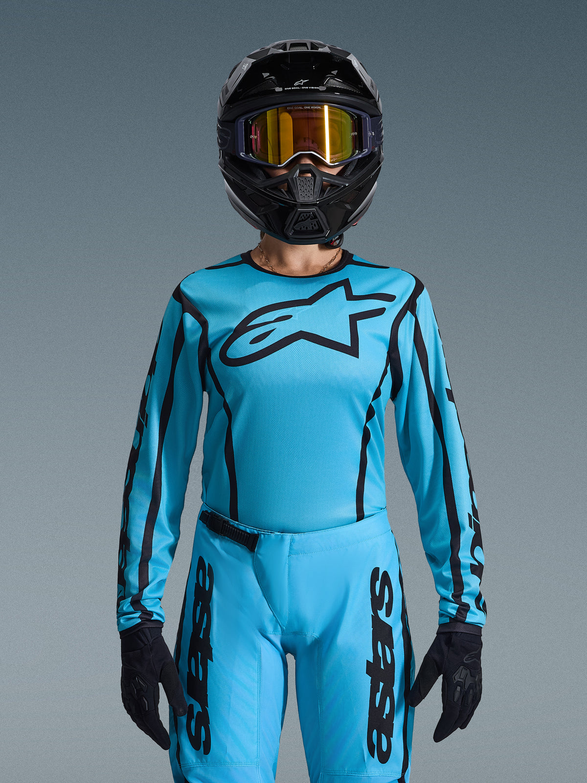 STELLA FLUID APEX JERSEY - TROPICAL BLACK