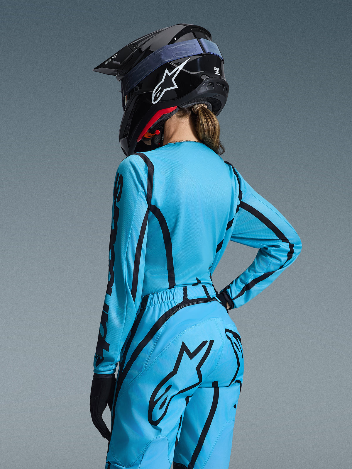 STELLA FLUID APEX JERSEY - TROPICAL BLACK