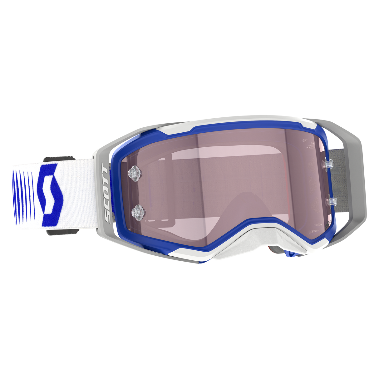 Scott Prospect 2.0 AMP Goggle (Doppler White / Blue) Rose Works Lens