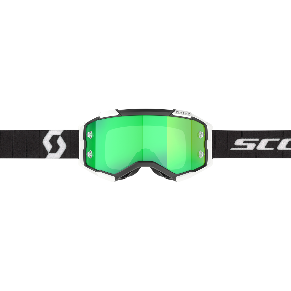 Scott Fury Goggle (Black / White) Green Chrome Works Lens