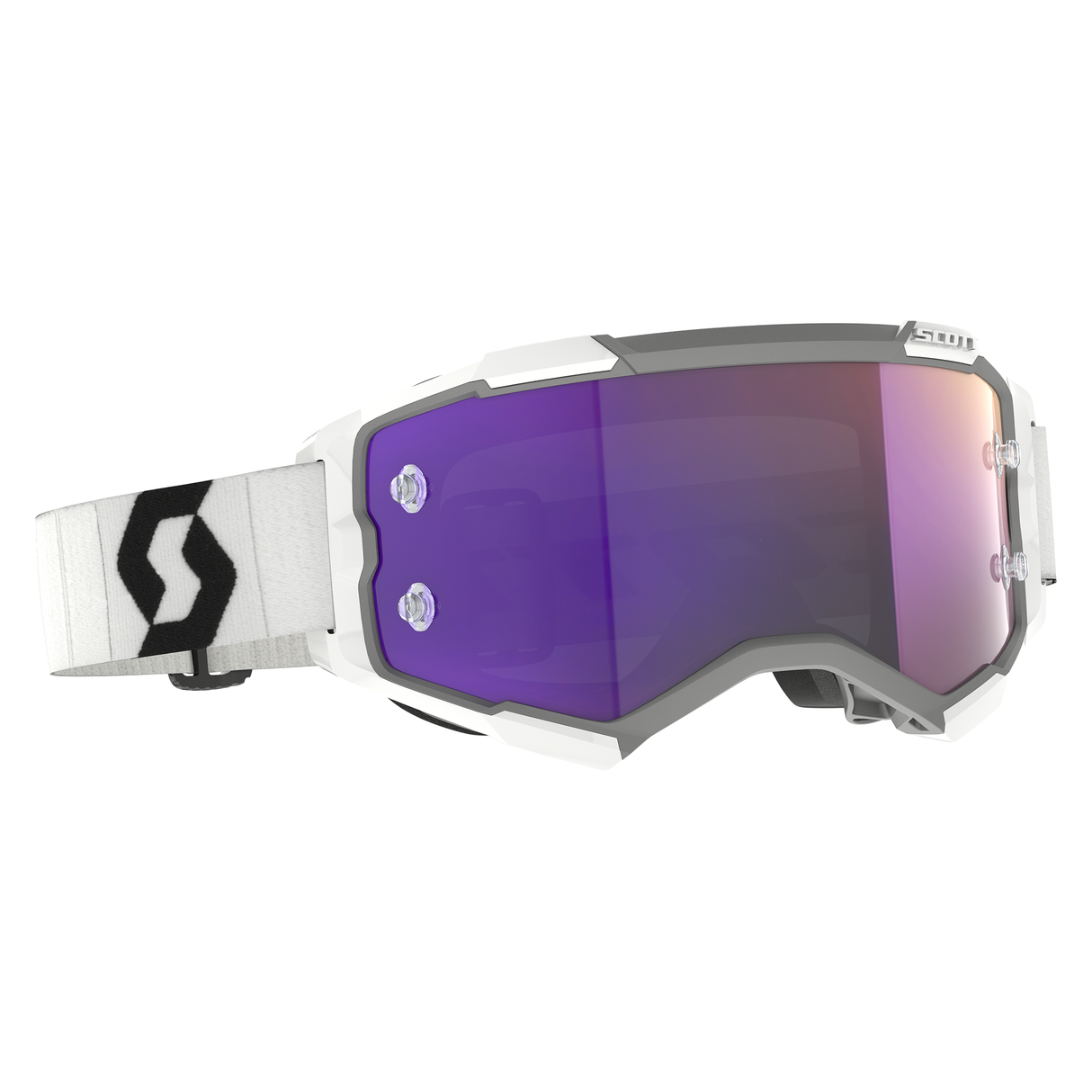 Scott Fury Goggle (White / Black) Purple Chrome Works Lens
