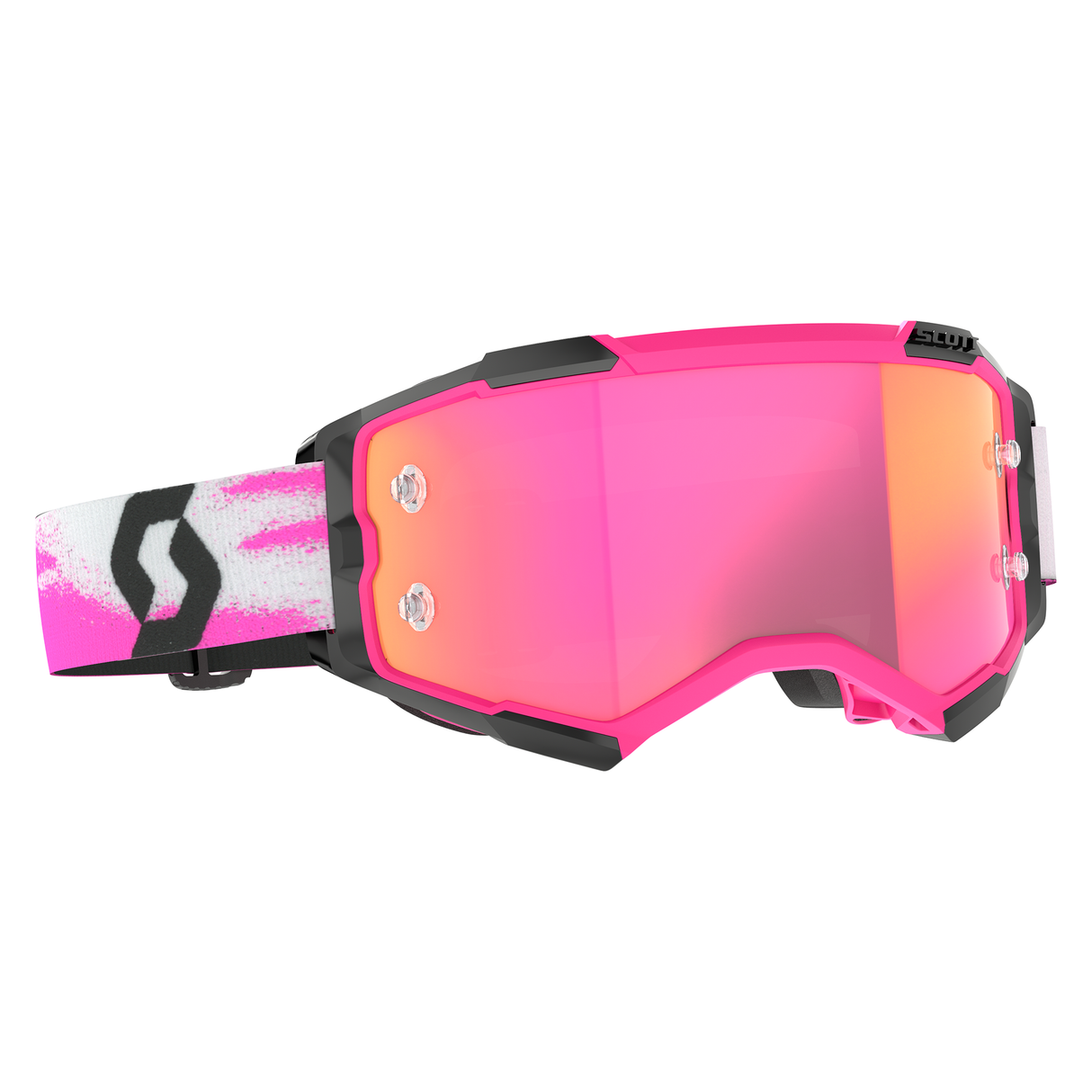 Scott Fury Goggle (Pink / Black) Pink Chrome Works Lens