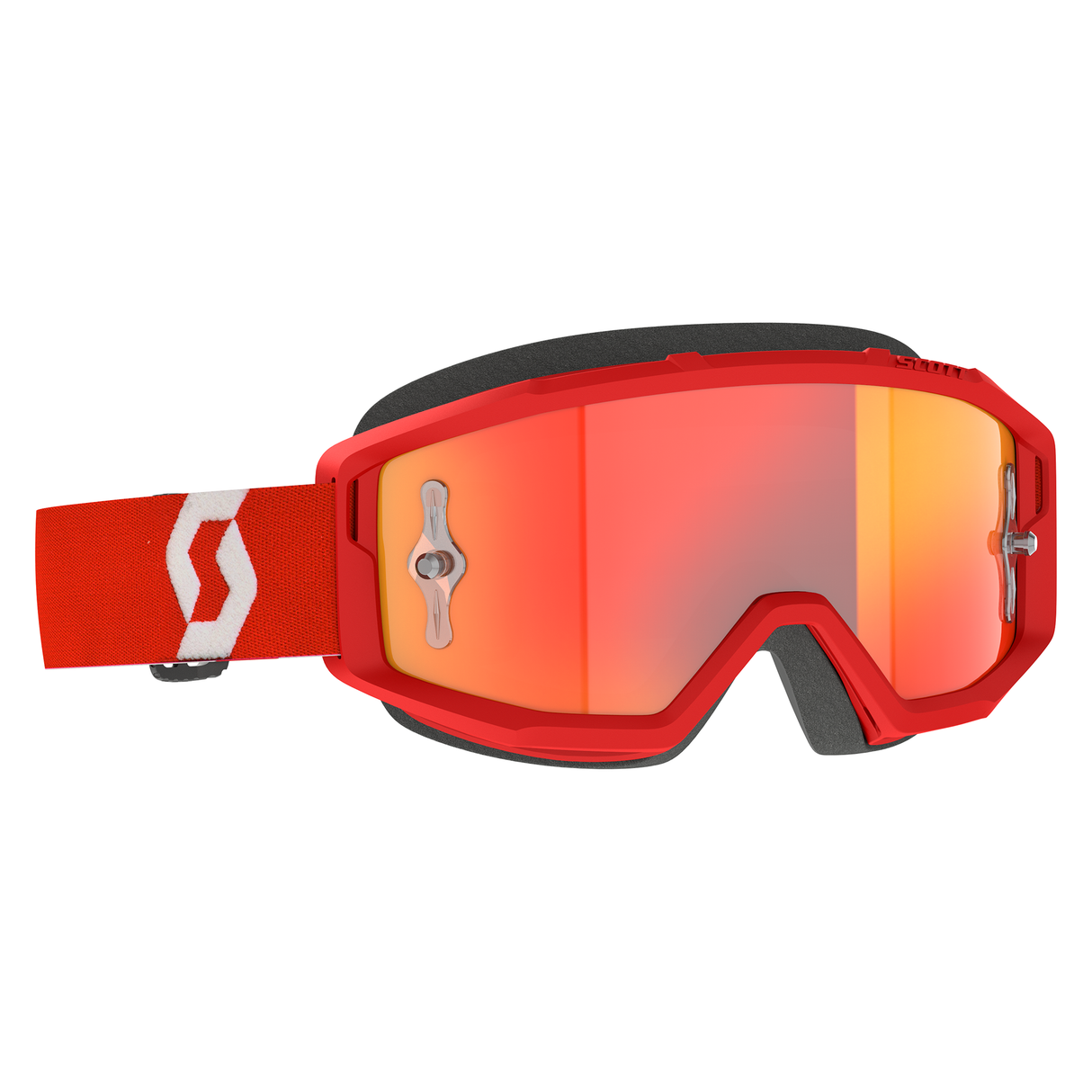 Scott Primal Chrome Goggle (Red / White) Orange Chrome Works Lens
