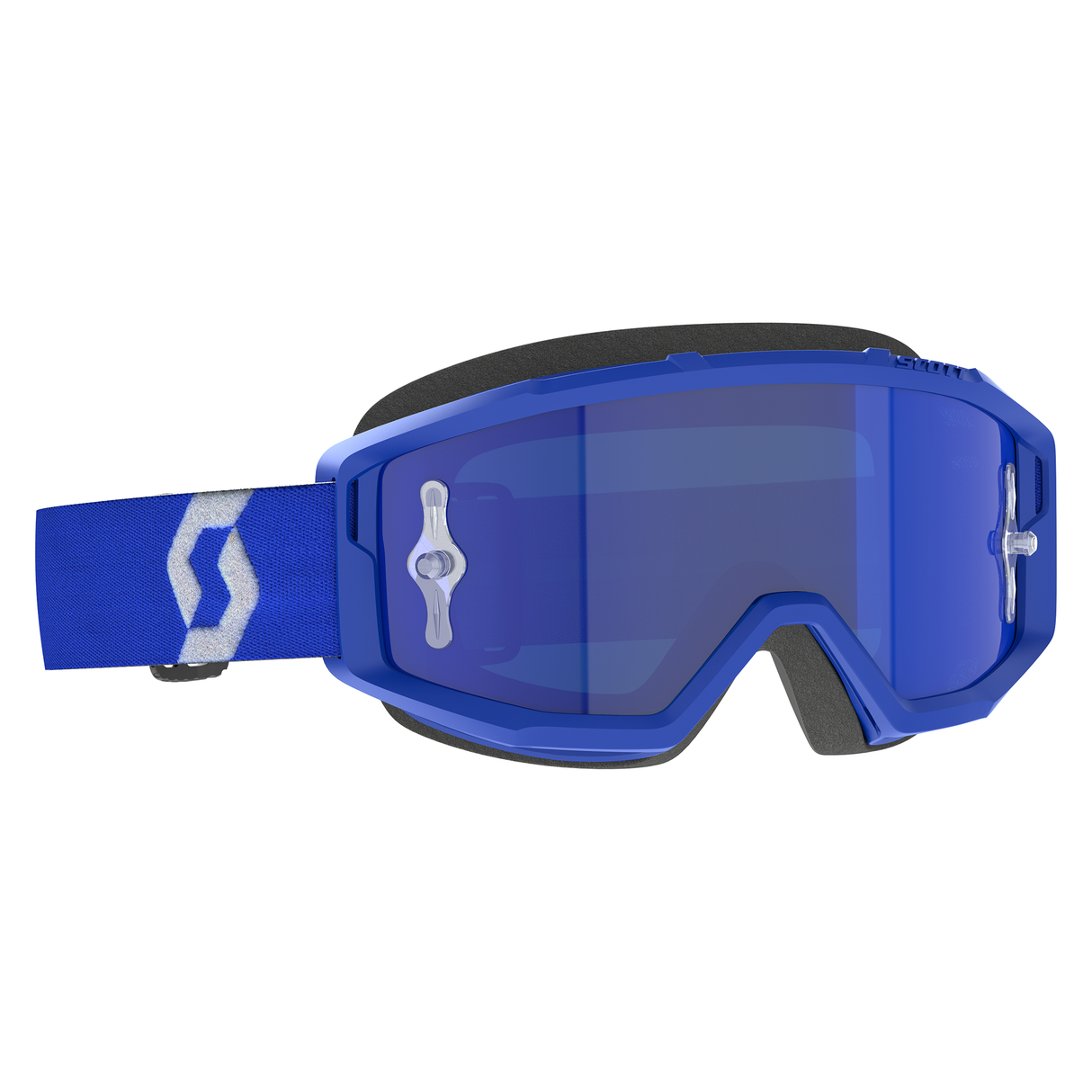 Scott Primal Chrome Goggle (Blue / White) Blue Chrome Works Lens