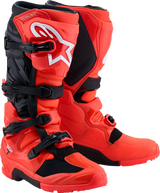 TECH 7 ENDURO BOOTS -  RED FLUO BLACK