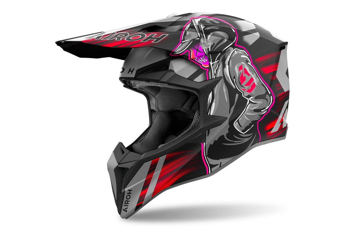 Airoh Wraaap Cyber Red Matt Mx Helmet