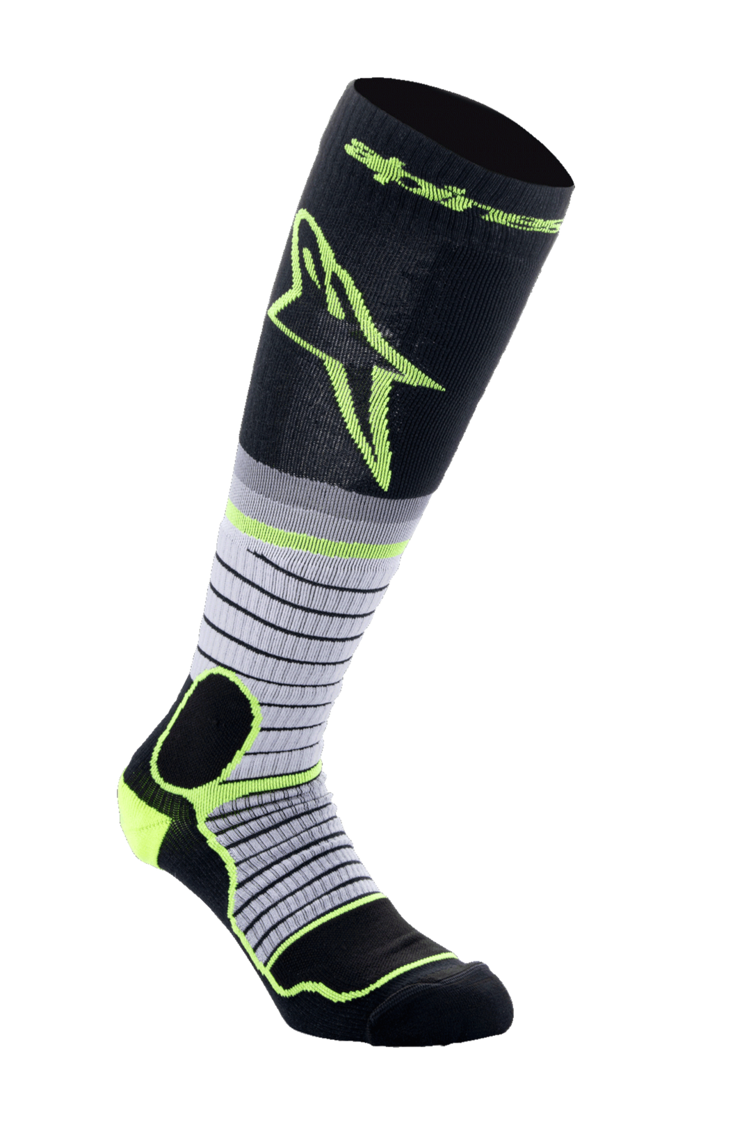 MX PRO SOCKS - BLACK/GRAY/YELLOW FLUO Alpinestars motocross kit