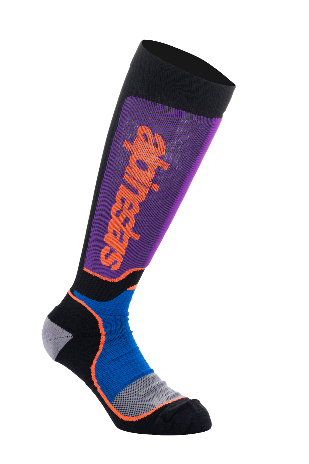 MX PLUS SOCKS - BLACK/ROYAL BLUE/PURPLE