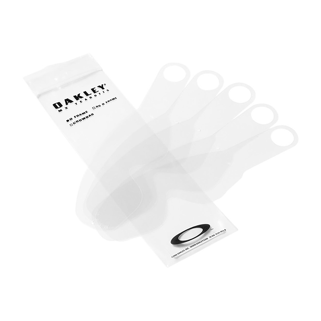 Oakley O-Frame MX Tear-Offs 25pk goggle tear-offs – front view