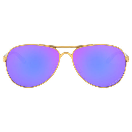 Oakley Feedback Women Sunglasses - Satin Gold / Prizm Violet Polarized Lens