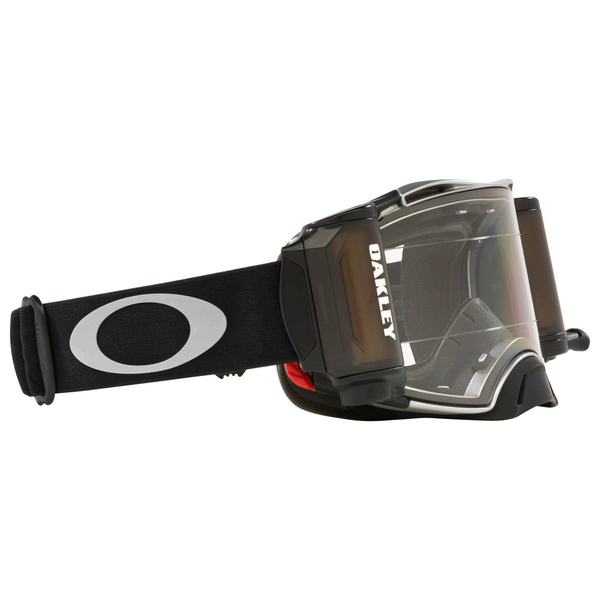 Oakley Airbrake Tuff Blocks Black Gun Roll Off MX Goggle - Clear Roll Off