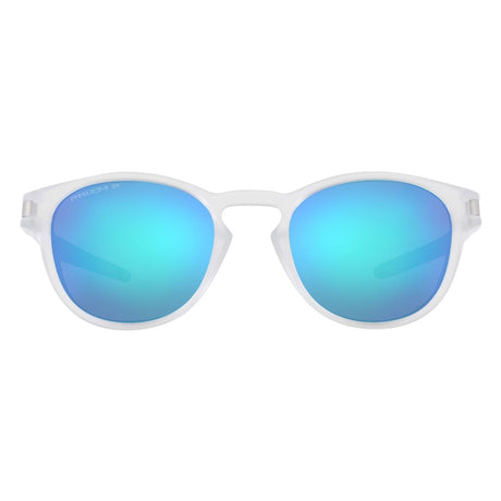 Oakley Latch Sunglasses - Matte Clear/Prizm Sapphire Polarized