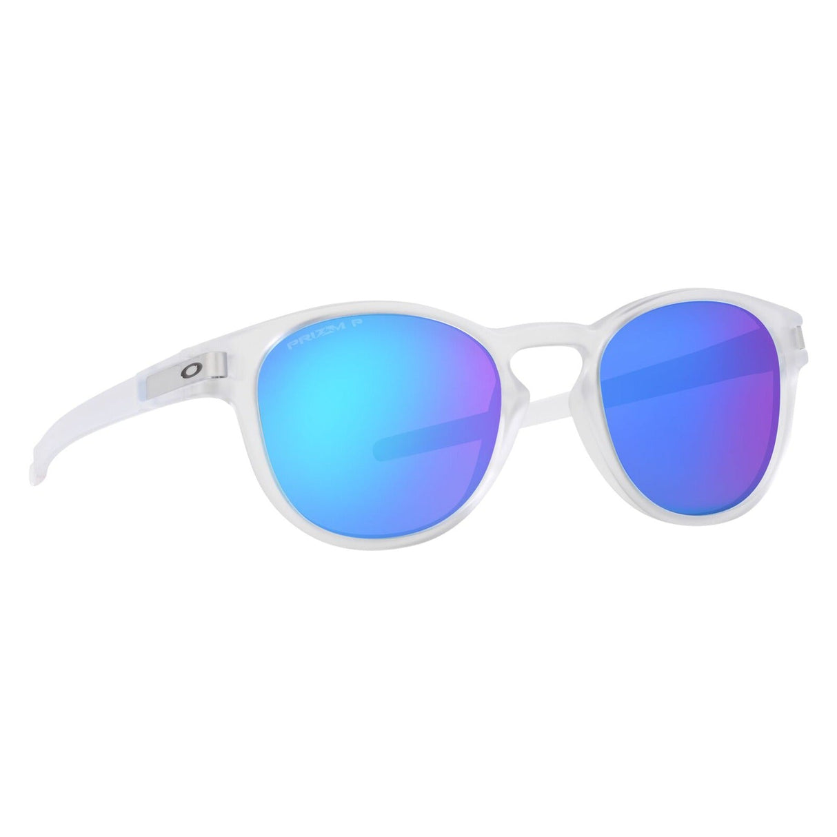 Oakley Latch Sunglasses - Matte Clear/Prizm Sapphire Polarized