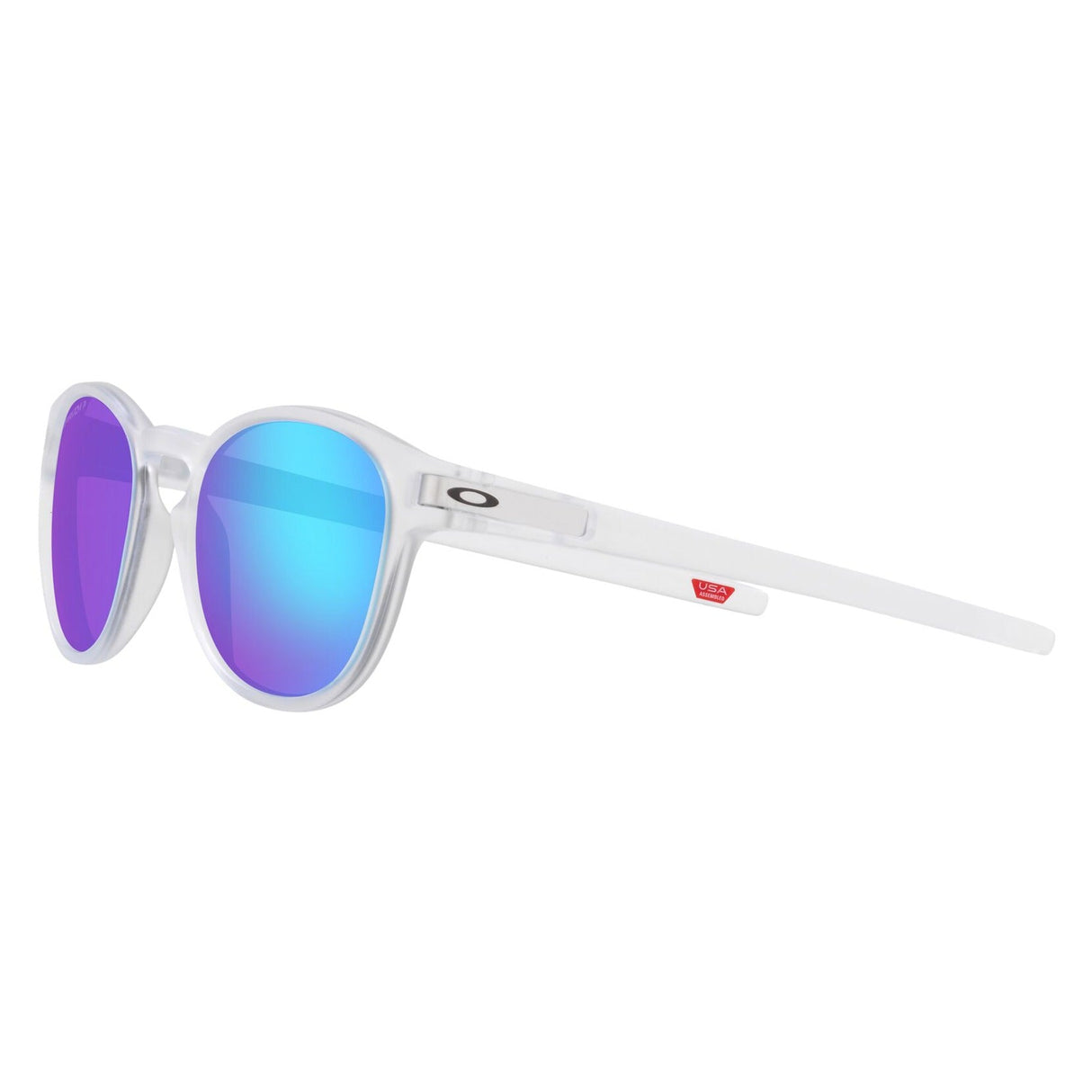 Oakley Latch Sunglasses - Matte Clear/Prizm Sapphire Polarized