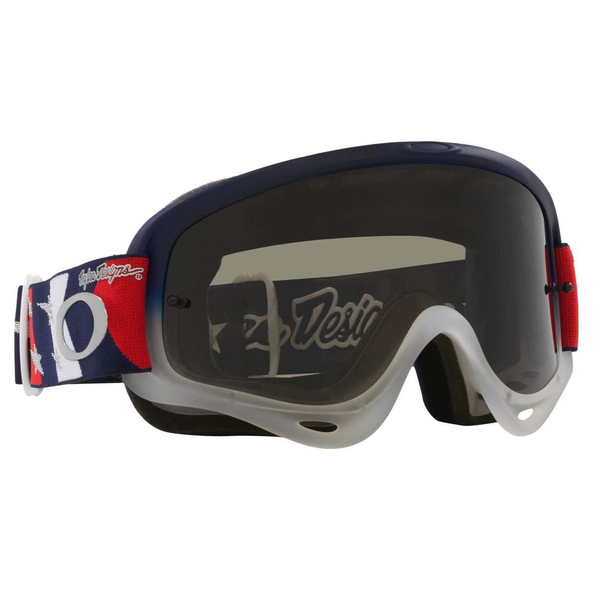 Oakley O Frame TLD Red / White / Blue Stars MX Goggle - Dark Grey