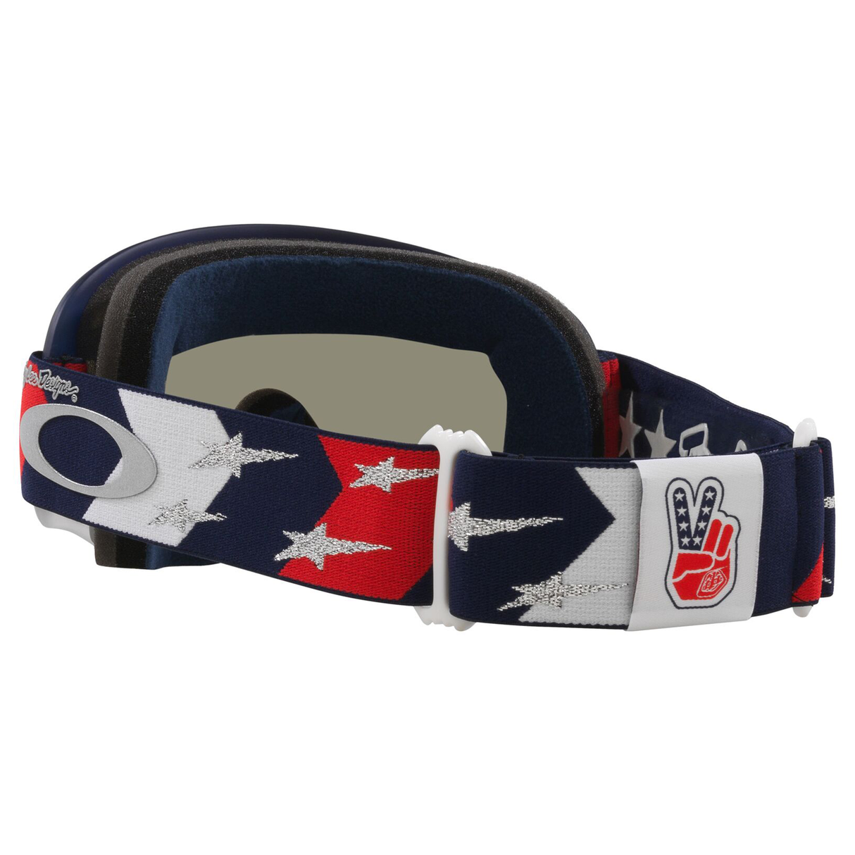 Oakley O Frame TLD Red / White / Blue Stars MX Goggle - Dark Grey