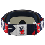 Oakley O Frame TLD Red / White / Blue Stars MX Goggle - Dark Grey