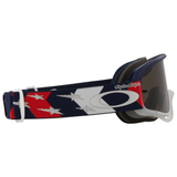 Oakley O Frame TLD Red / White / Blue Stars MX Goggle - Dark Grey