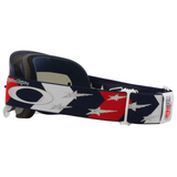 Oakley O Frame TLD Red / White / Blue Stars MX Goggle - Dark Grey