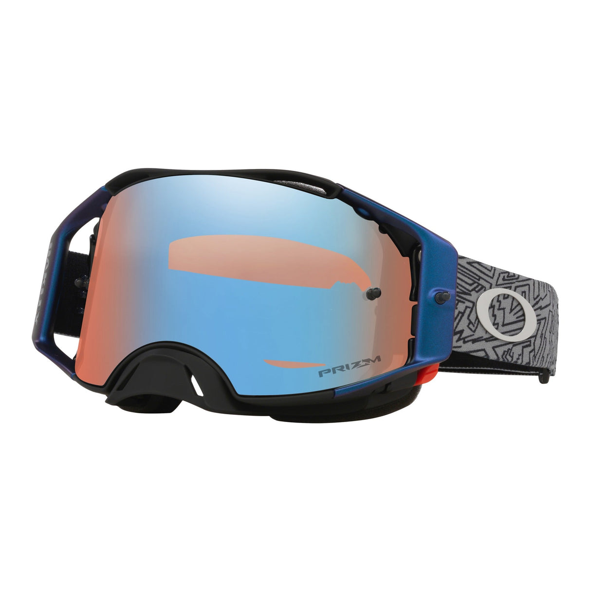 Oakley Airbrake Grey Strike MX Goggle - Prizm MX Sapphire