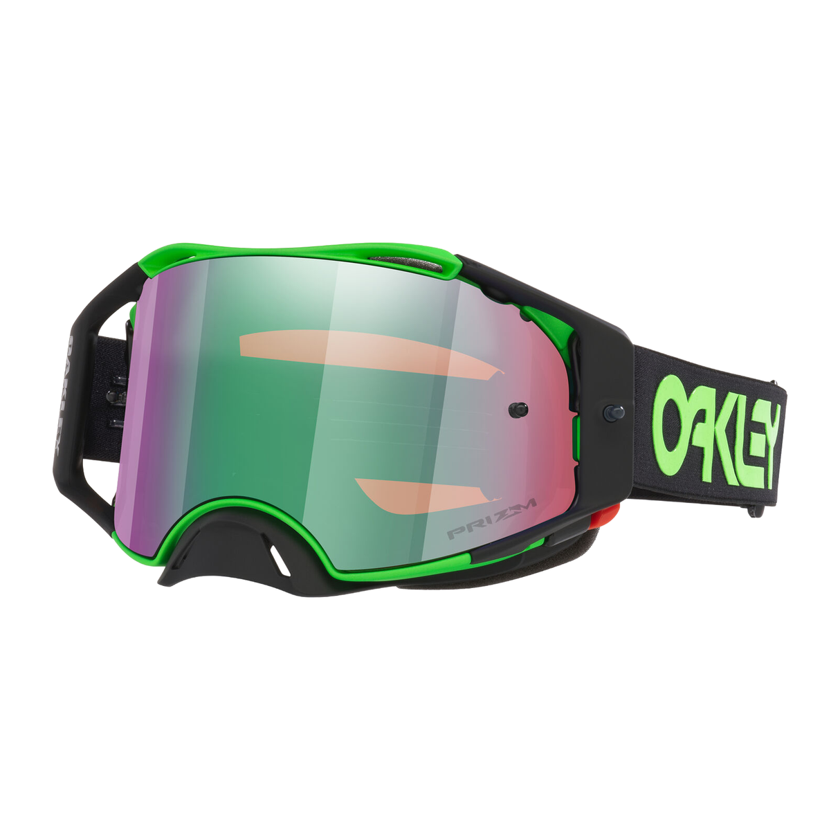 Oakley Airbrake MX Moto Green with Prizm Jade motocross goggle – front view