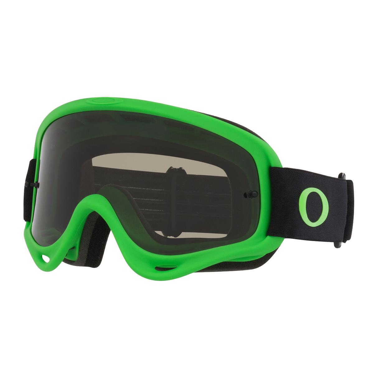 Oakley O Frame MX Moto Green with Dark Grey motocross goggle – front view