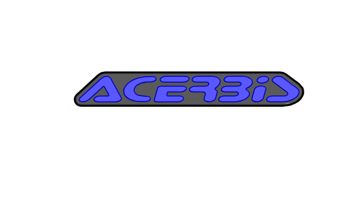 Acerbis Number Plate Sticker Black/Blue