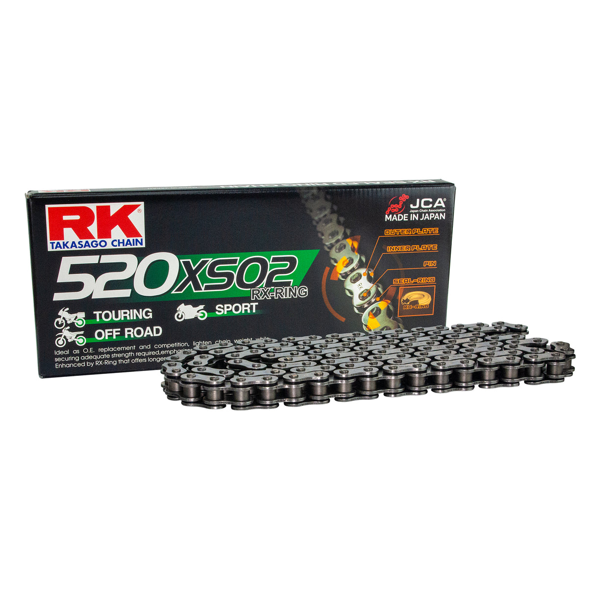 RK 520XSO2-120-CL RX-Ring Clip Link Chain - Off Road