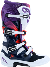TECH 7 BOOTS PURPLE BLUE FLUO RED