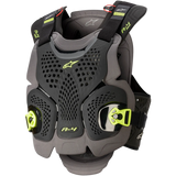 ALPINESTARS BLACK ANTHRACITE YELLOW FLUO A-4 MAX CHEST PROTECTOR