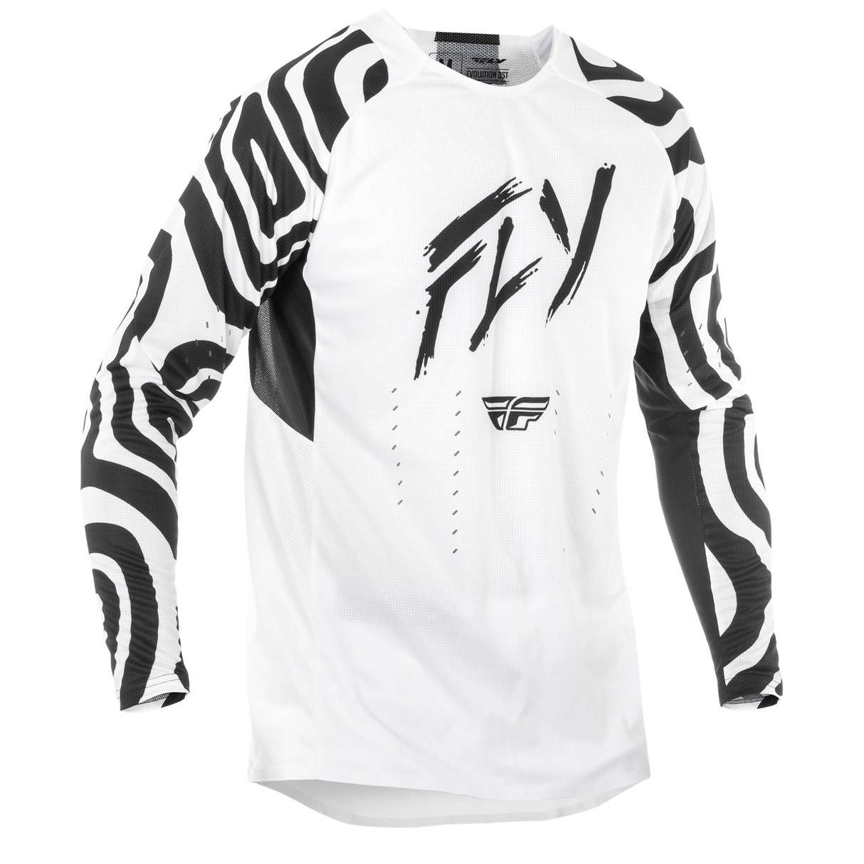Fly Racing 2025 Evolution DST Jersey Abyss (White/Black)