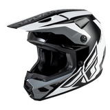 Fly Racing Kinetic Crest Helmet - Black/White/Grey