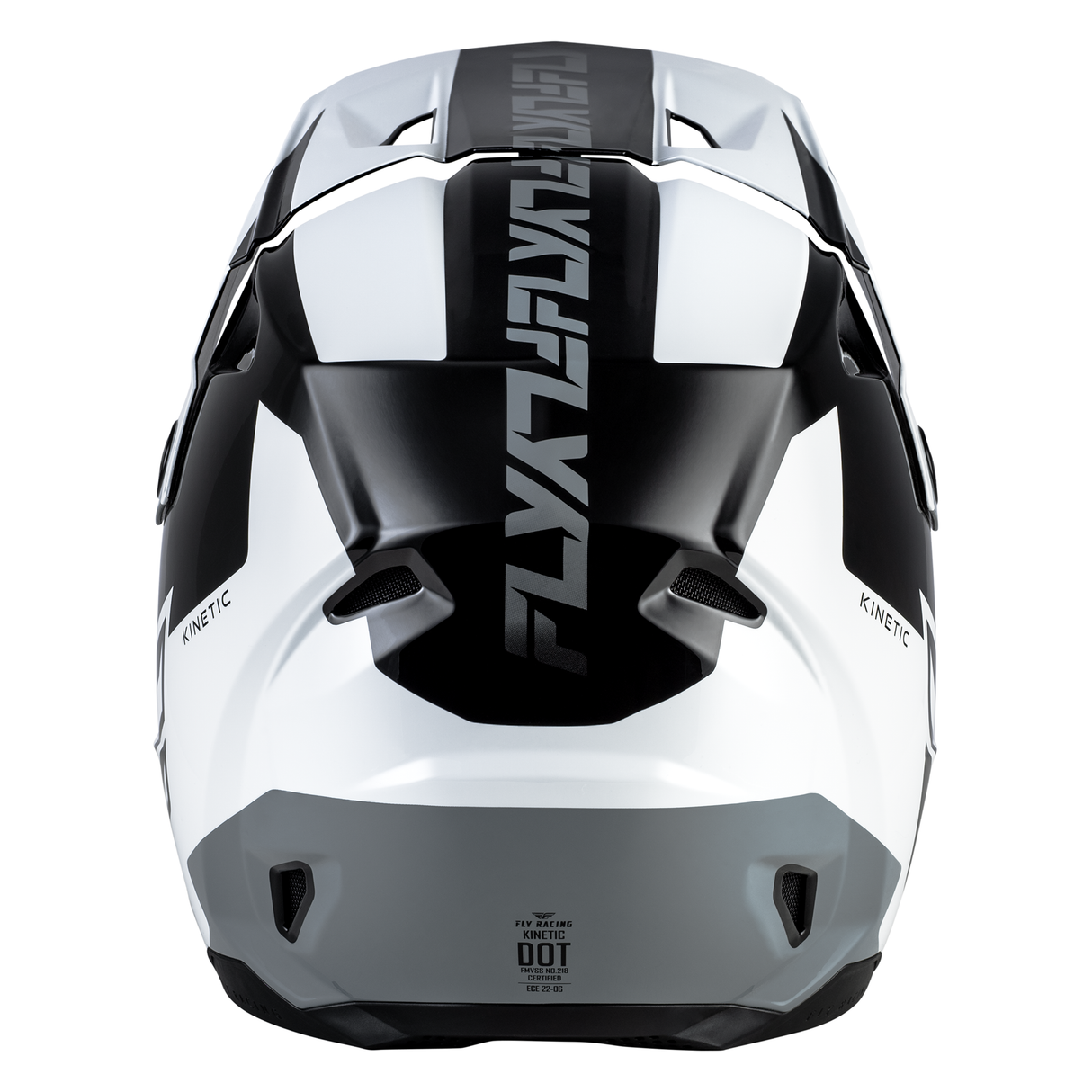 Fly Racing Kinetic Crest Helmet - Black/White/Grey