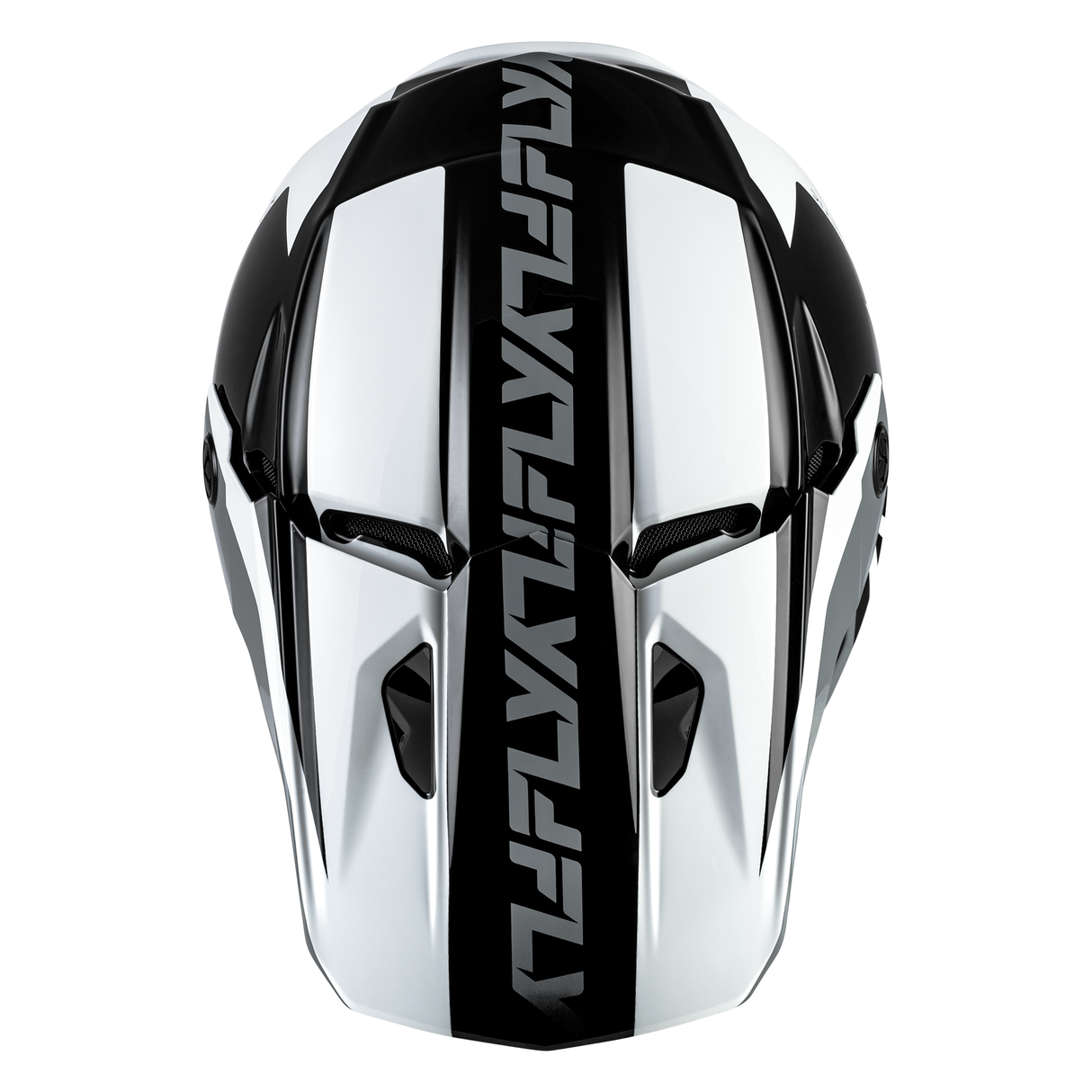 Fly Racing Kinetic Crest Helmet - Black/White/Grey