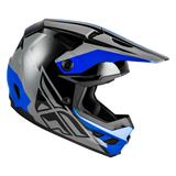 Fly Racing Kinetic Crest Helmet - Grey/Black/Blue
