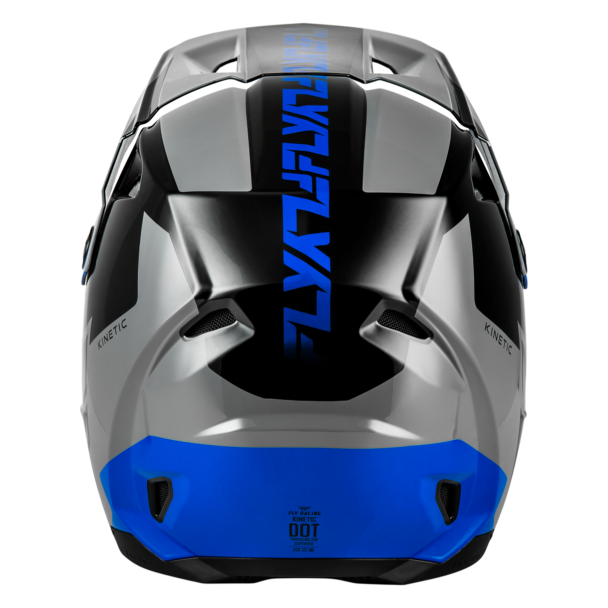 Fly Racing Kinetic Crest Helmet - Grey/Black/Blue
